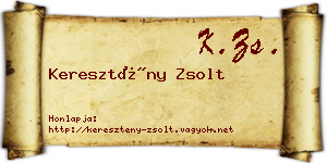 Keresztény Zsolt névjegykártya
